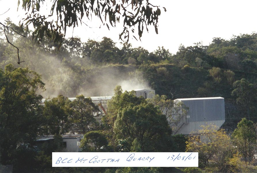 Click to Enlarge Mt Coot-tha Quarry Crusher Dust Generation