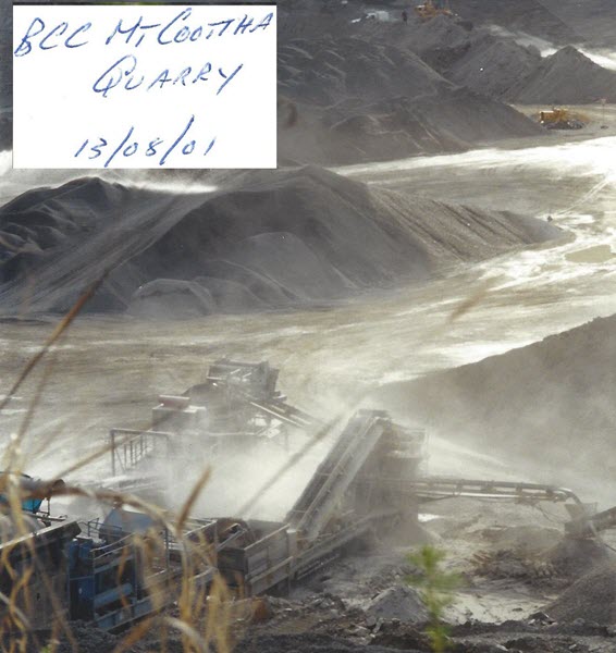 Click to Enlarge Mt Coot-tha Quarry Operational Dust Generation