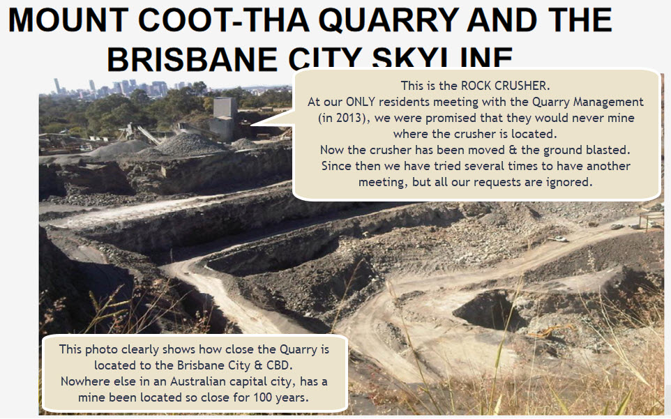 Click to Enlarge Mt Coot-tha Quarry Aerial Photos 2005 & 2012