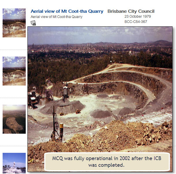 Click to Enlarge Mt Coot-tha Quarry Photo October 1979