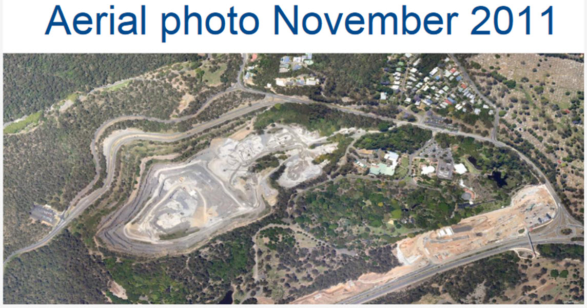 Click to Enlarge Mt Coot-tha Quarry Aerial Photo 2011